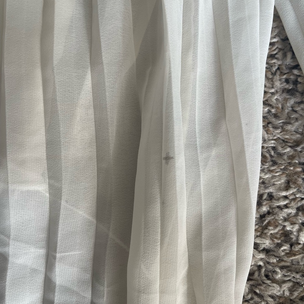 Japna Cream Pleated Extra-Wide Flowy Pants - Picture 5 of 13